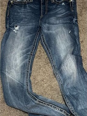 Miss Me Heaven Skinny Jeans in Dark Blue Wash